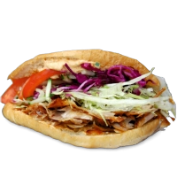 Met salade en saus