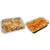 Kapsalon met Chicken tenders,gesmolten kaas, ui en Barbeque saus (of saus naar keuze)