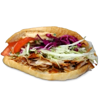 Met salade, &nbsp;en saus