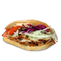 Met salade, en saus